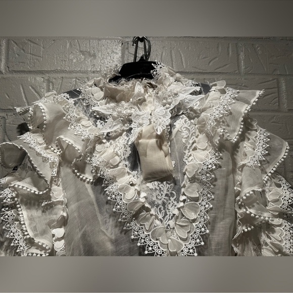 New Authentic Zimmermann Crush Heart Trim Long Sleeve Minidress Size Medium - Picture 8 of 16